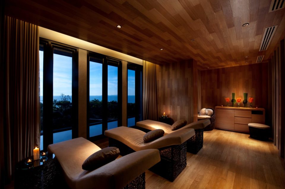 Relaxation room in a spa.